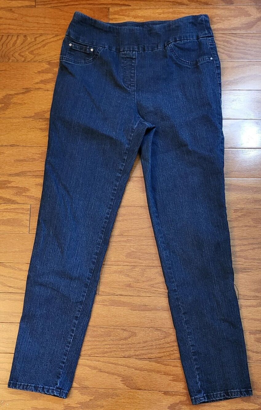 Ruby Red Womens Skinny Blue Jeans Size 8 Dark Wash Pull-on